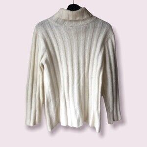 Snow White Knit Cowlneck Sweater